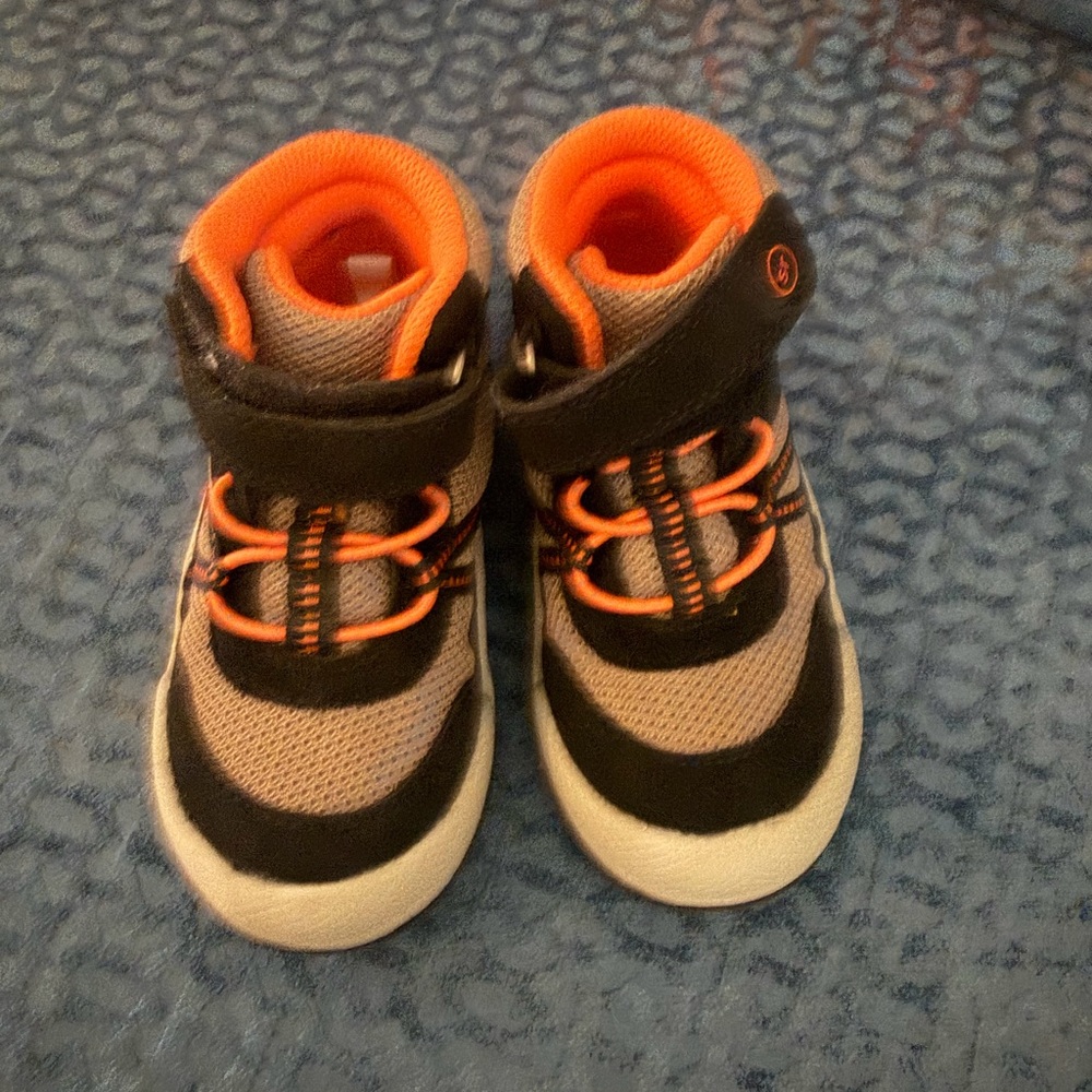 Stride Rite Kids Sneakers with Orange and Black